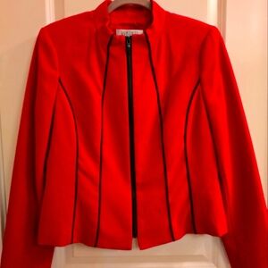 Kasper Piped Blazer, Size 8